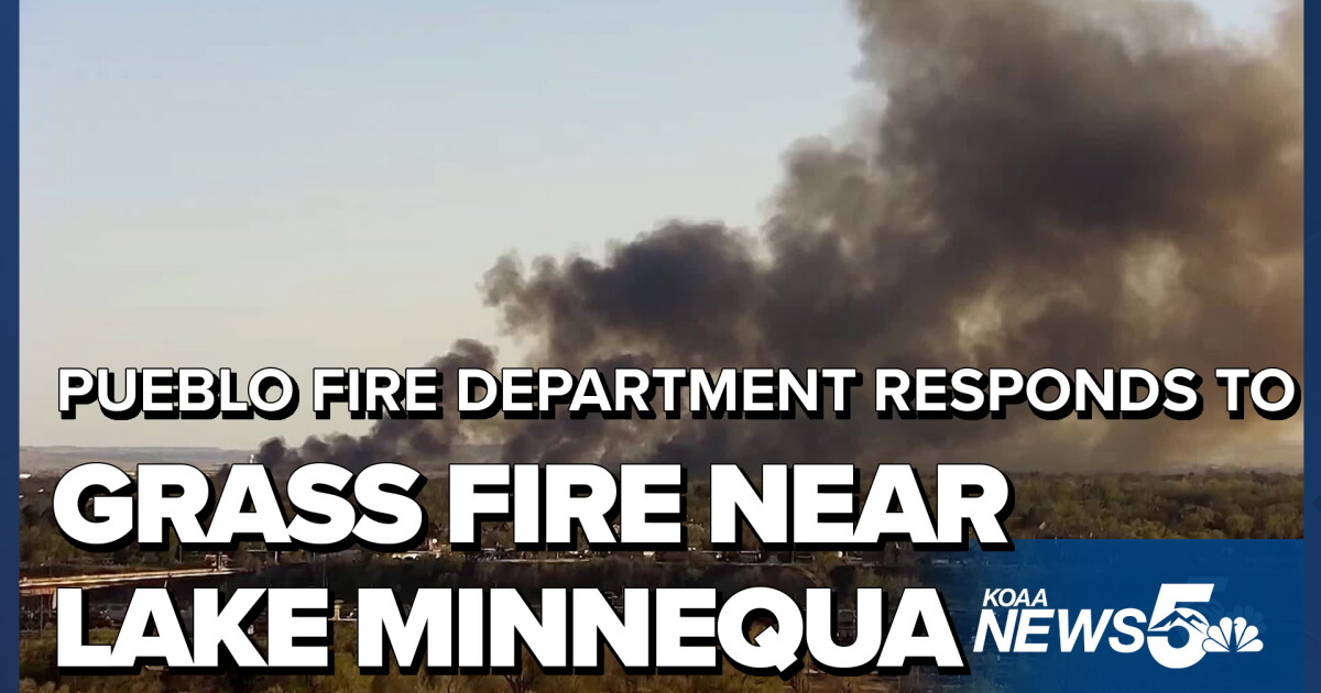 Pueblo Fire Department responds to grass fire near Lake Minnequa on Thursday evening