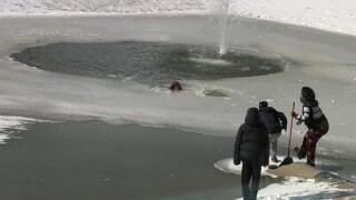 Child falls in retention pond