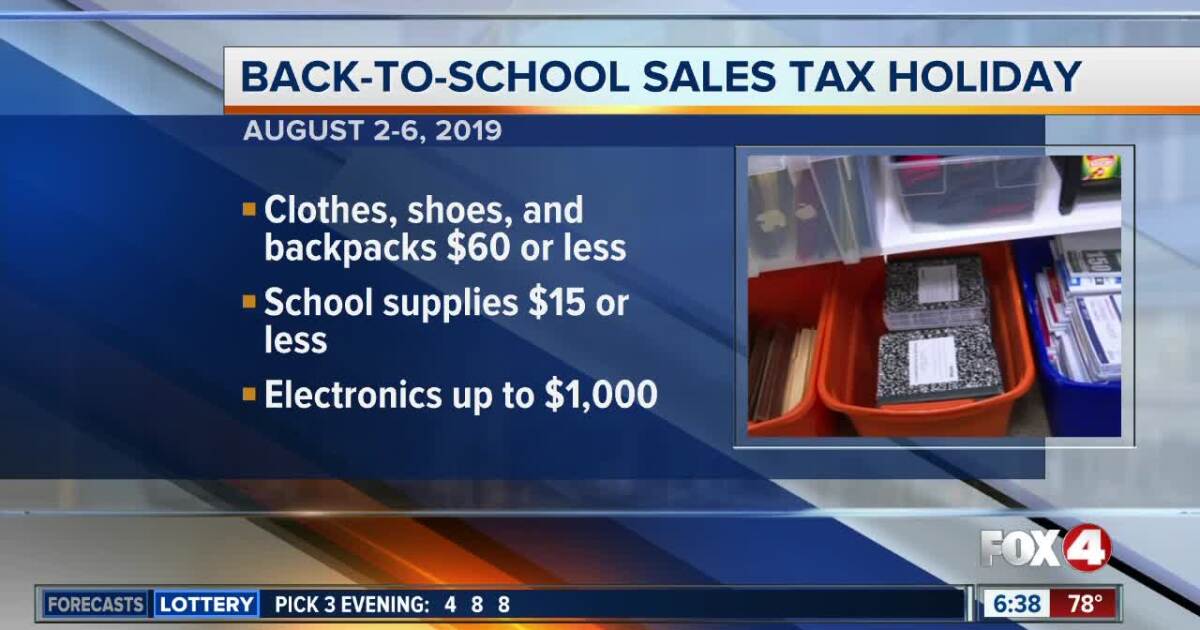 Back to School tax holiday begins next week in Florida