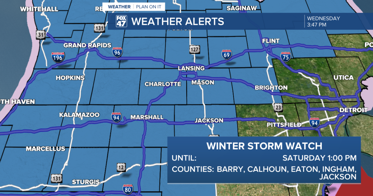 Winter Storm Watch issued for most of Michigan