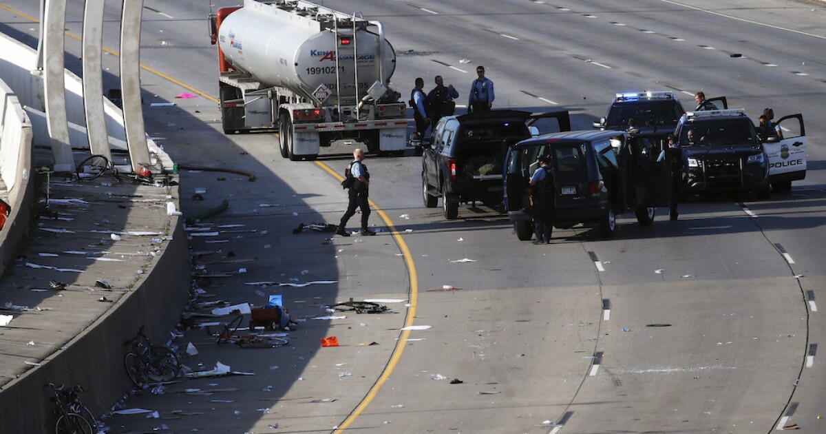 Truck driver who drove into George Floyd protest in ...
