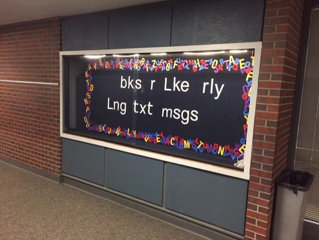 Challenger Middle School Library sign