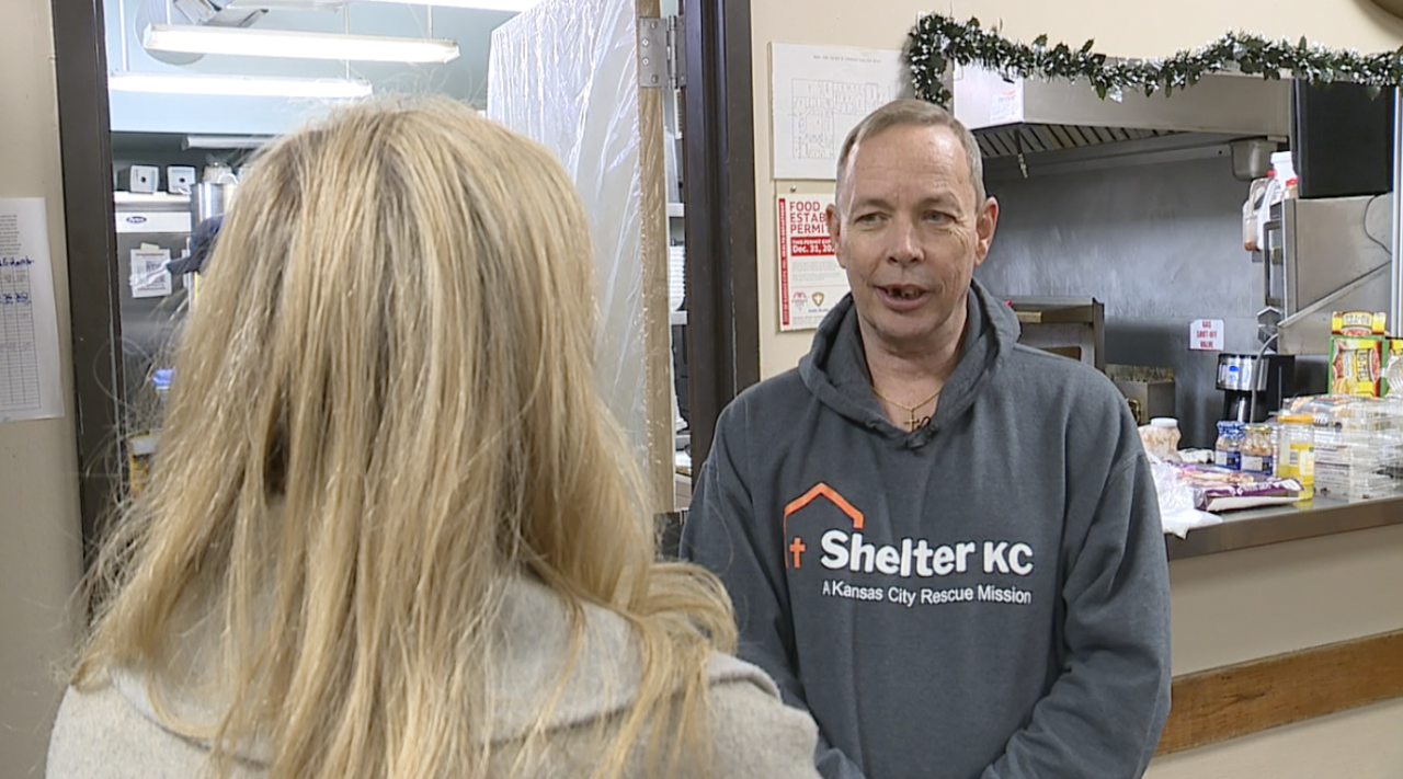 Russell Otte, went through Shelter KC's program and now works as the Kitchen Supervisor