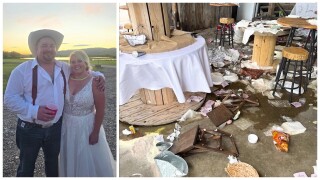 Residents in the town of White Sulphur Springs recently rallied to help a couple whose wedding plans were disrupted by vandalism