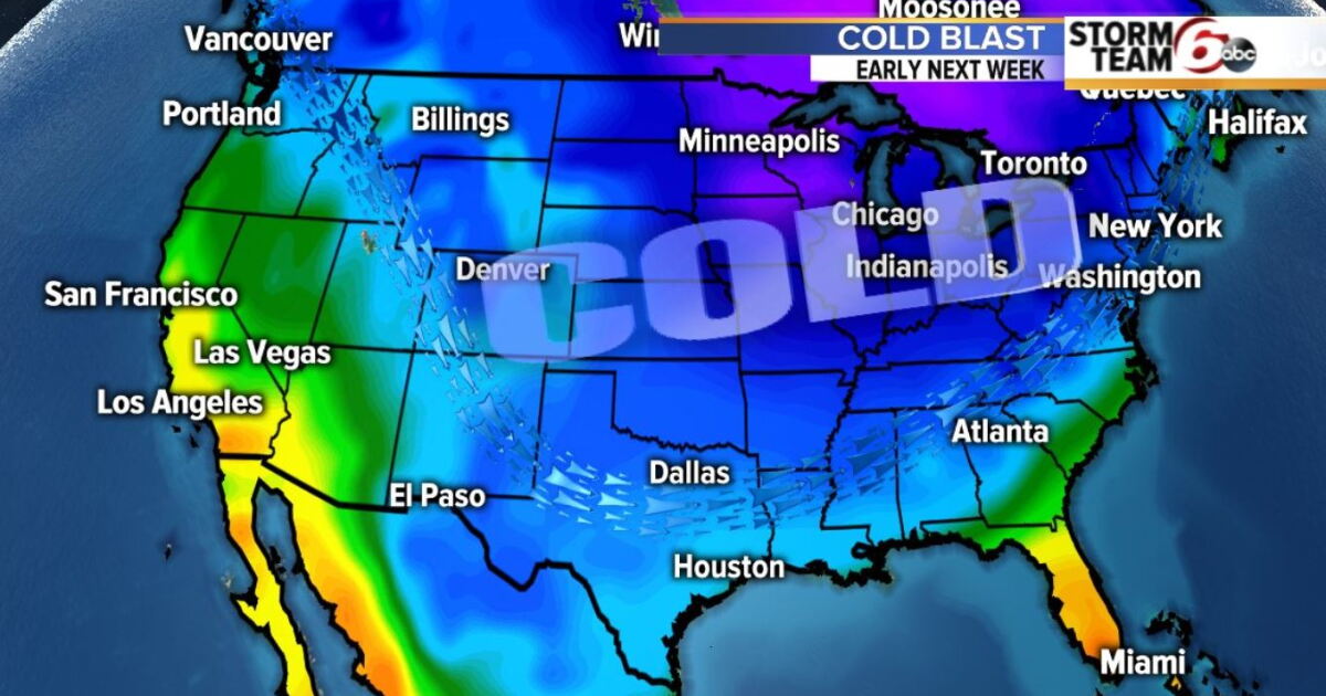 Arctic blast will bring below freezing temps to Eastern US
