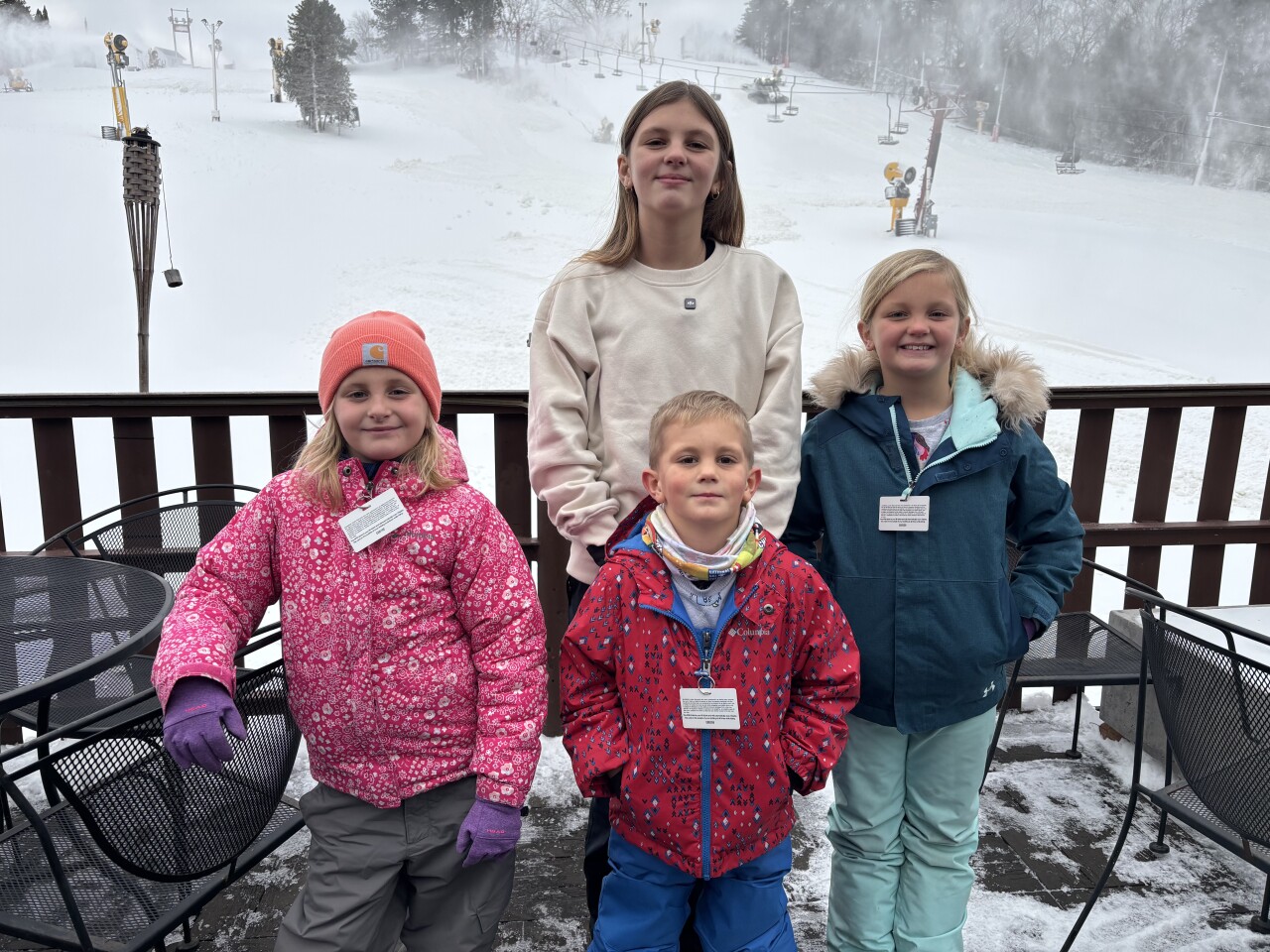 Zara, Naila, Arman and Amina Kovacic picked up their Little Switzerland Ski & Snowboard Resort season passes in Slinger on Friday