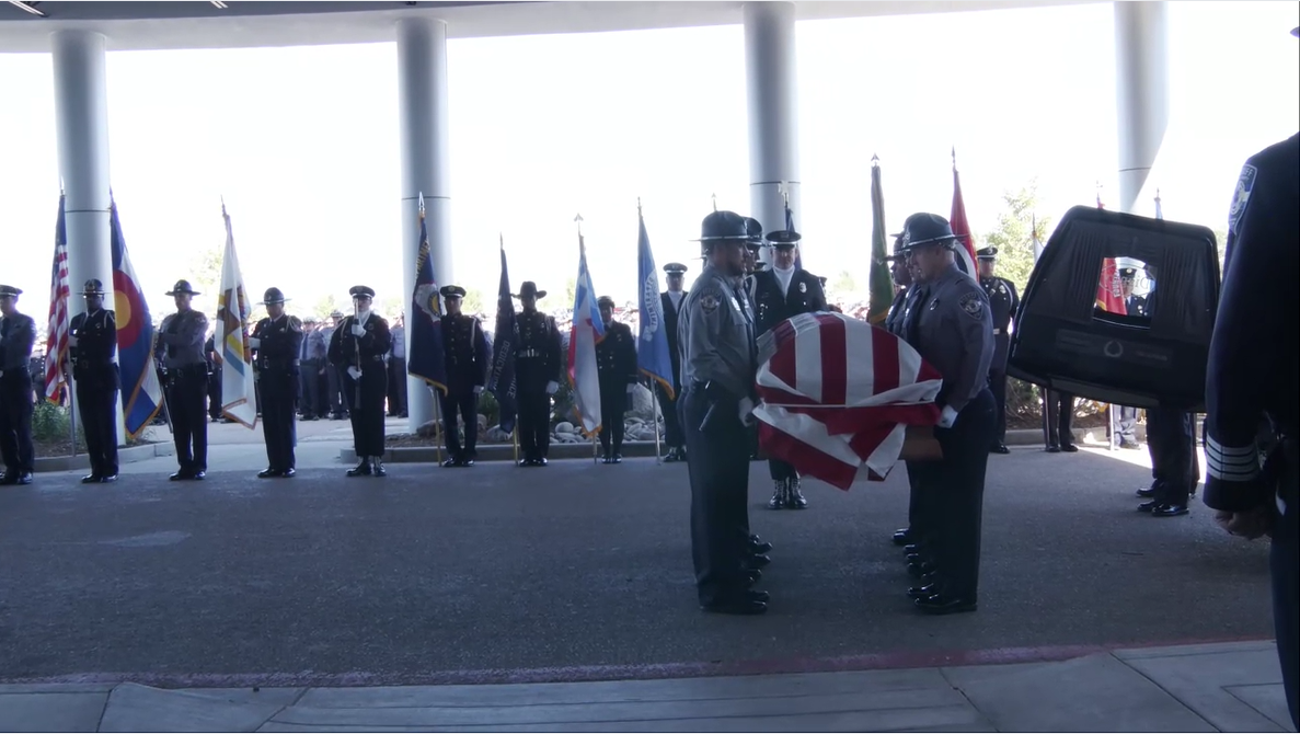 Beginning of memorial service for fallen Deputy Andrew Peery