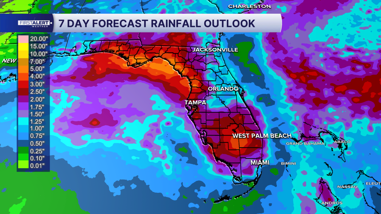 Rain totals July 31, 2026