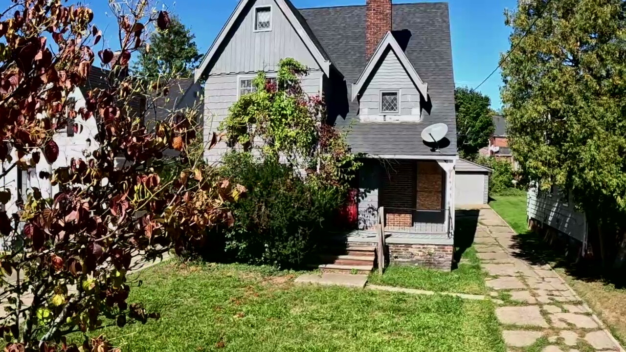 A vacant house owned by Riparian Capital Partners on Cleveland's East Side.