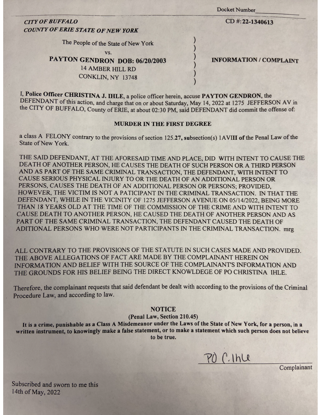 gendron_complaint
