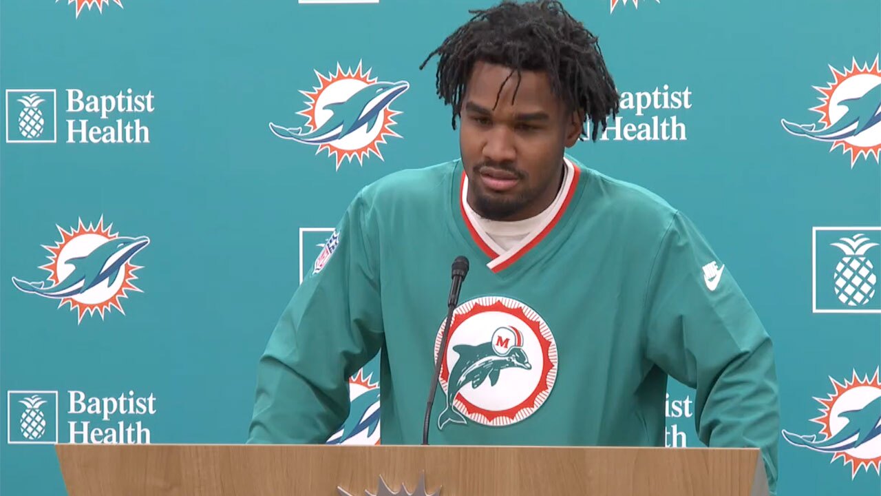 Dolphins wide receiver Jaylen Waddle speaks about the team's confidence in Skylar Thompson as quarterback.