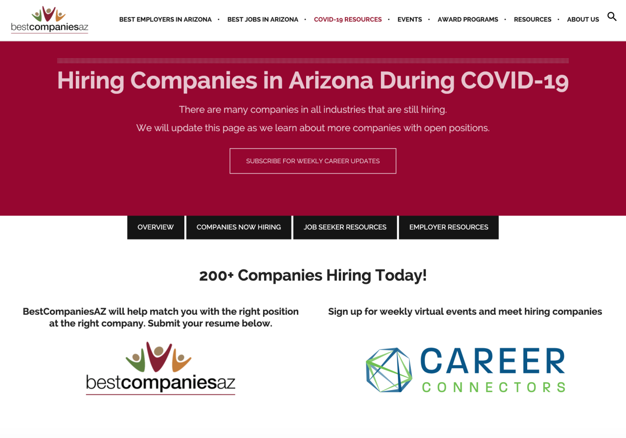 BestCompaniesAZ website screenshot