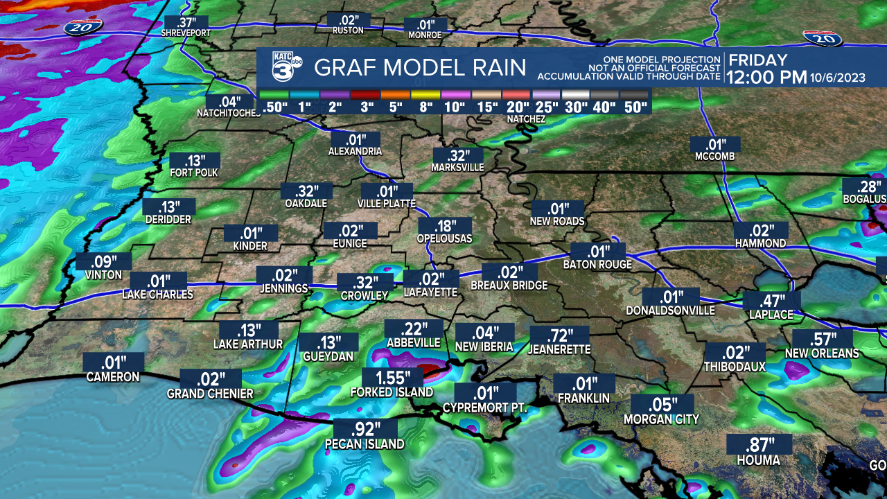 GRAF 4km Accumulation Acadiana 18z.png