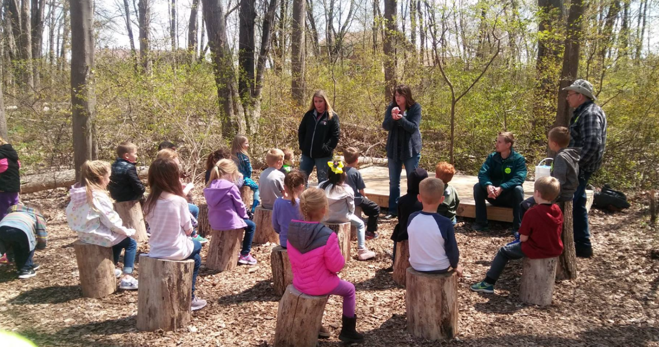 Julie teaching kids