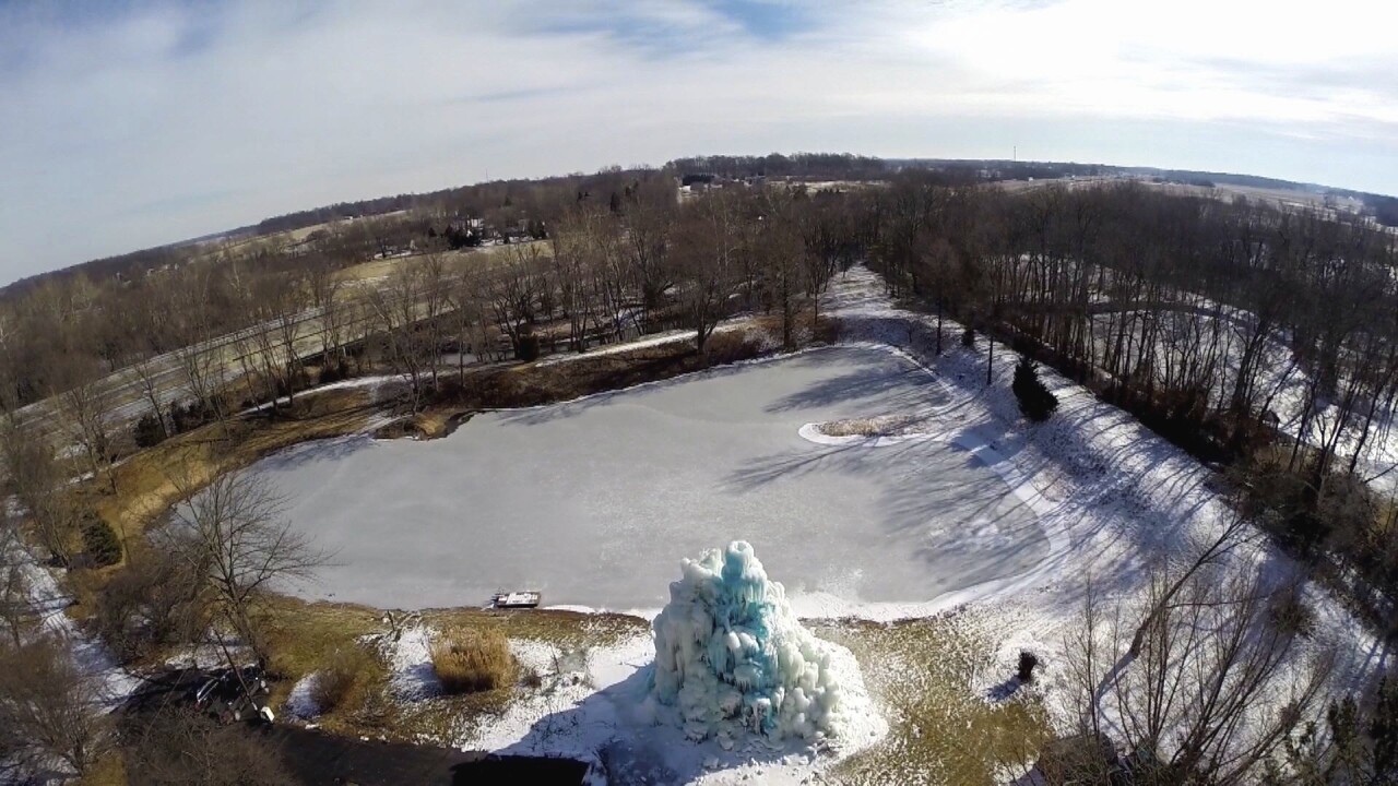 Aerial Veal's Ice Tree