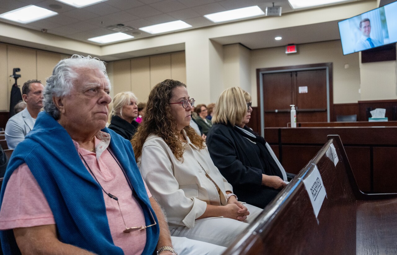 The Markel family on the day of closing arguments in Donna Adelson's trial  