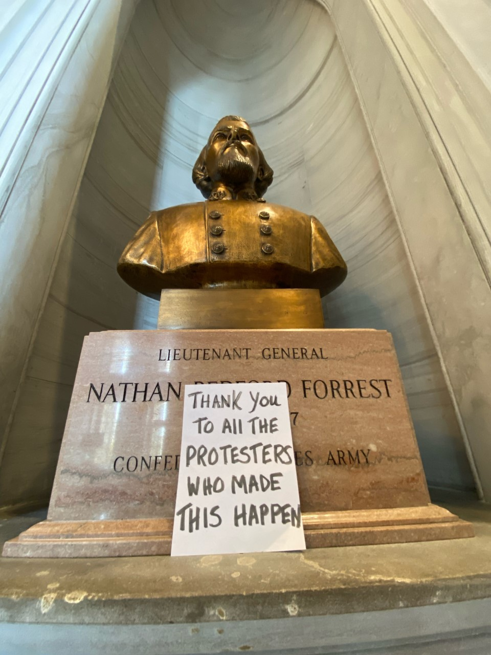 Nathan Bedford Forrest Bust with Sign.png