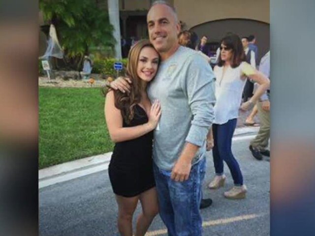 Meadow Pollack with her father Andrew Pollack.