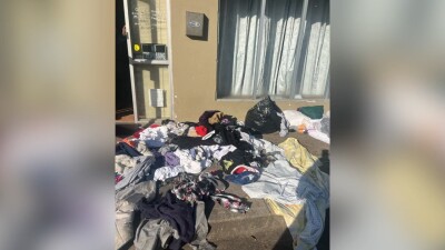 Litter outside of church office