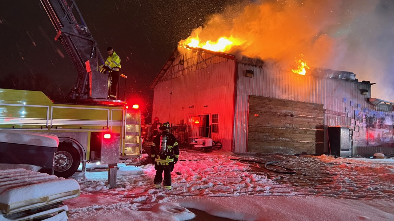 Arlington Trading Post Fire in Bangor
