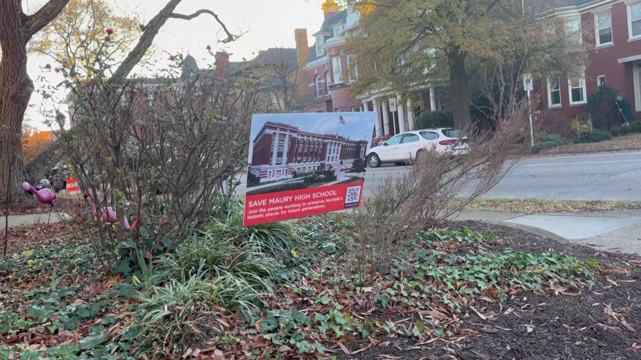 Save Maury High School sign