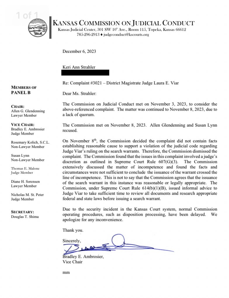 Complaint Against Viar Dismissed.jpg