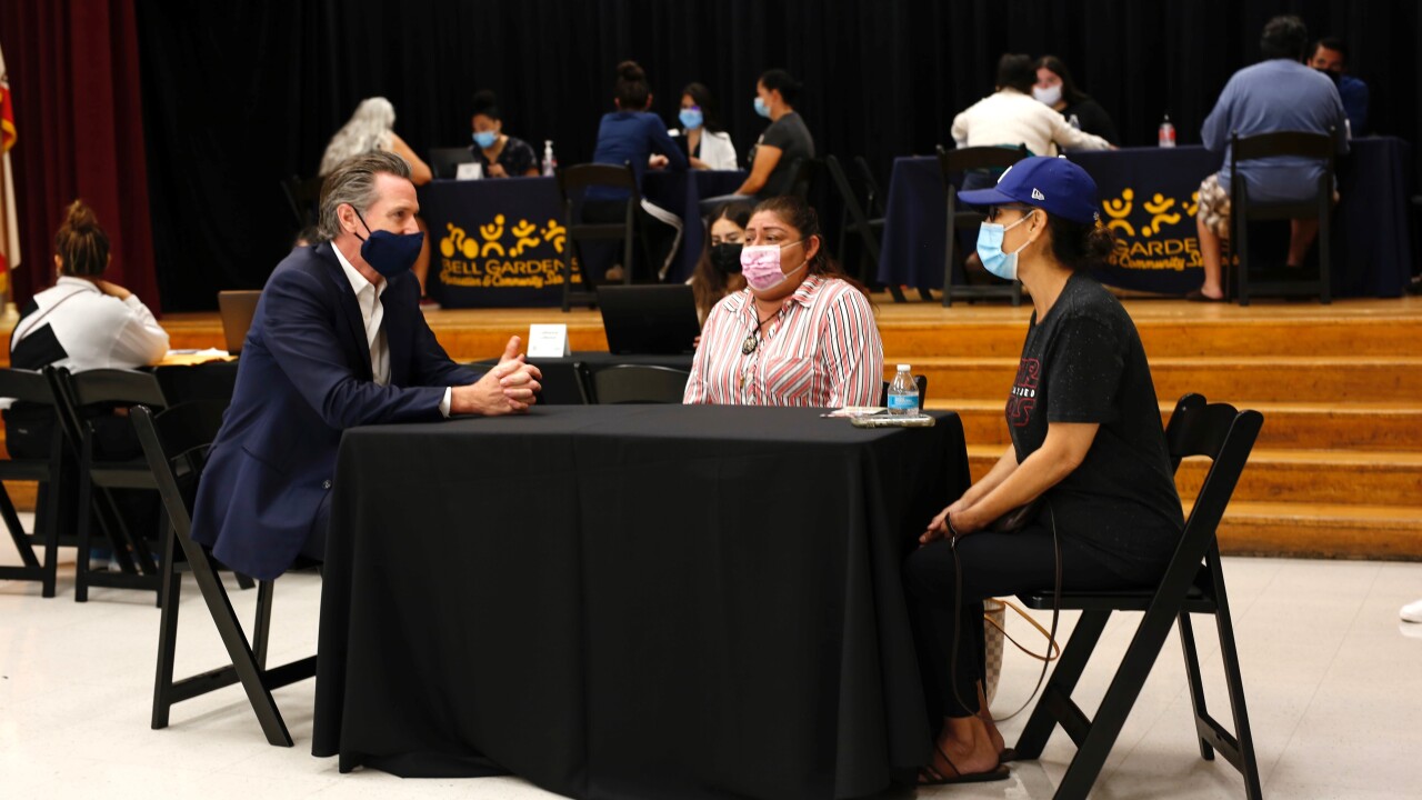 Gov. Newsom highlights "historic" state rent relief program