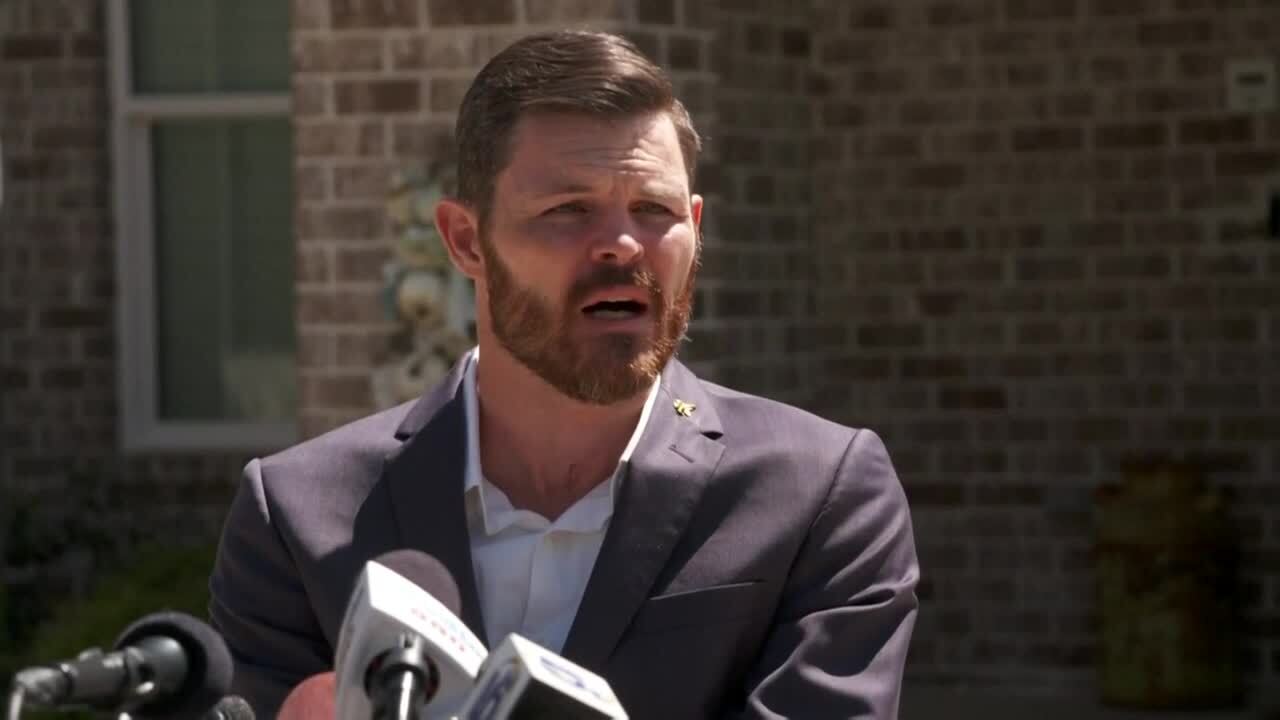 Nathan Nelson, former Matt Gaetz staff member, during news conference April 5, 2021
