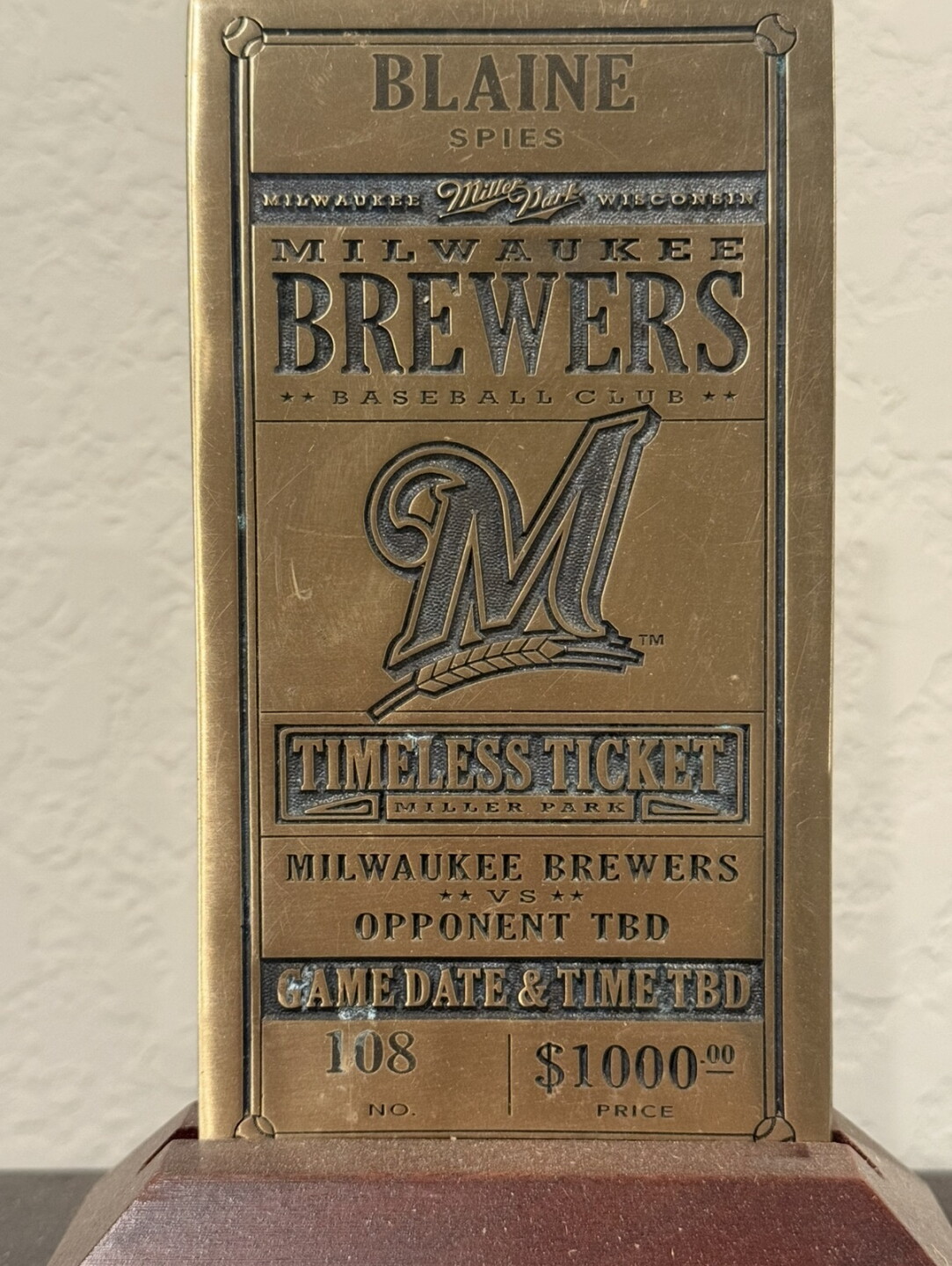 TIMELESS TICKET FOR BLAINE SPIES