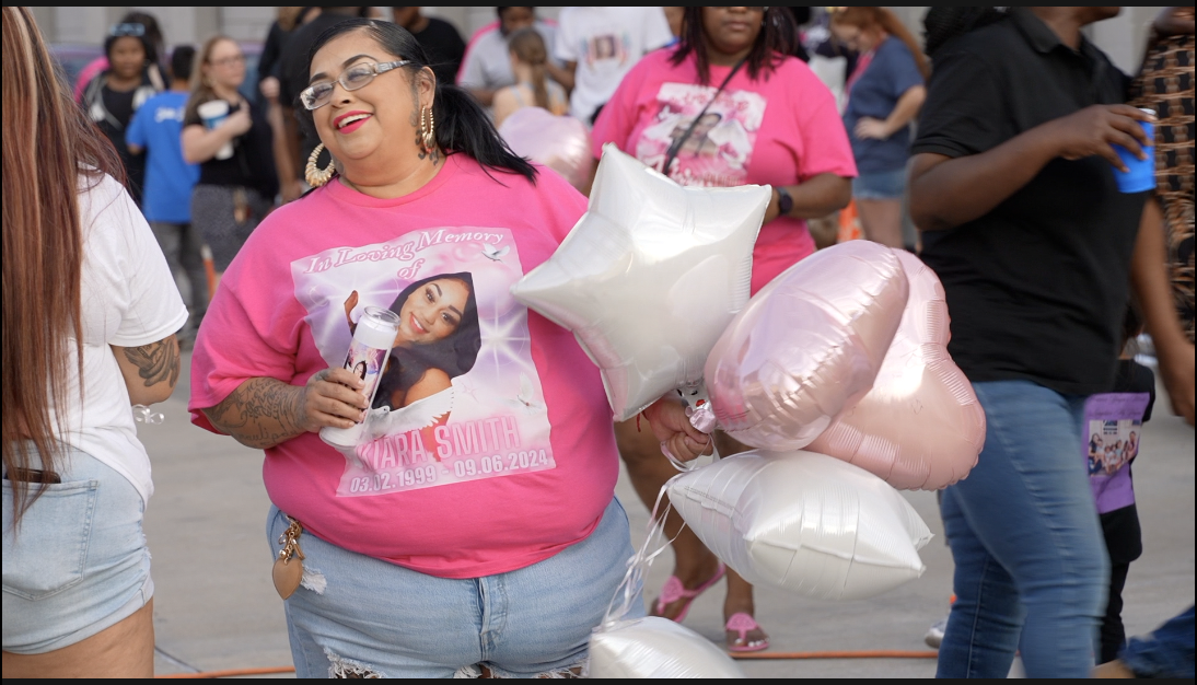 Many friends, family and community members wore shirts with her likeness, and "Justice for Ki" on the back