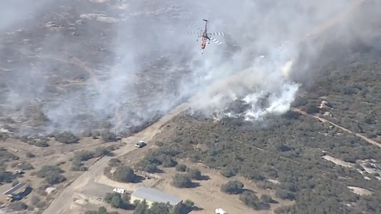 Sawday Fire in Ramona forces evacuations, road closures