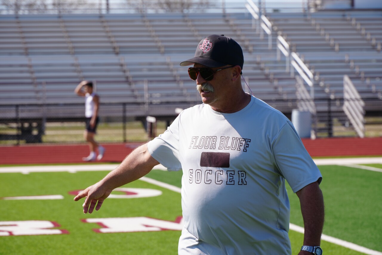 Flour Bluff boys soccer head coach Craig Johnson
