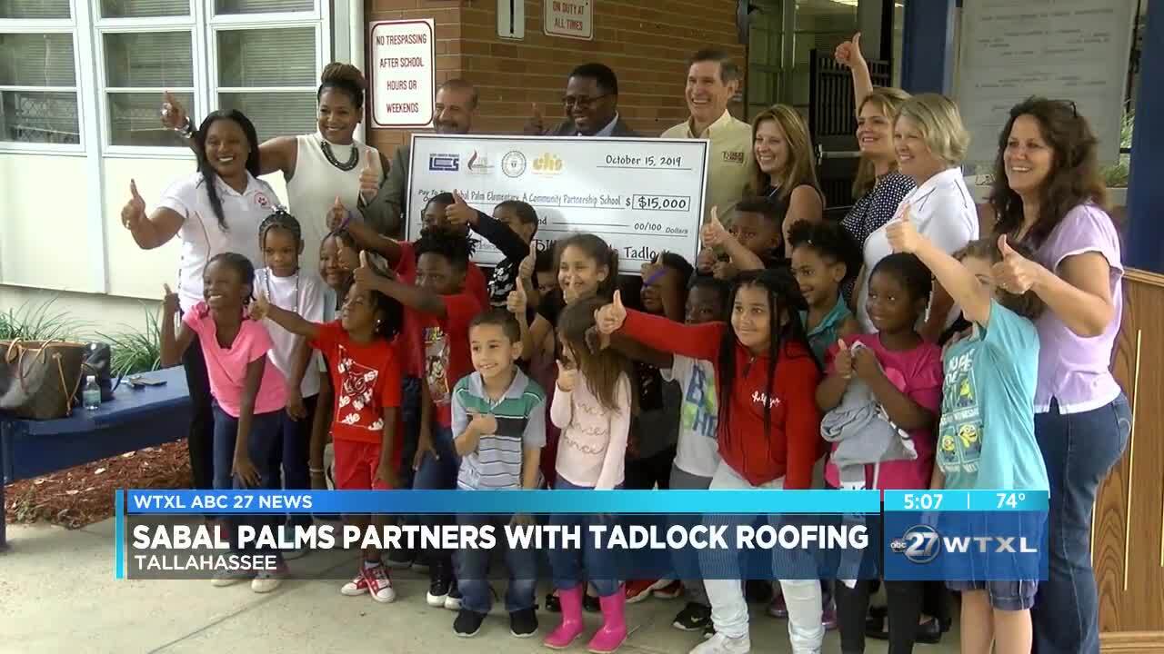 Tadlock Roofing donates 15K to Sabal Palm Elementary to help enhance