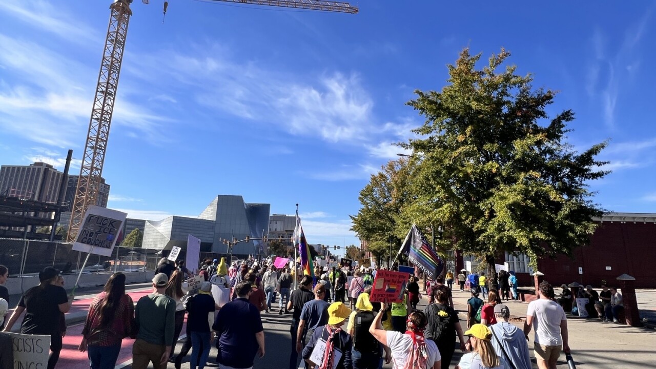 Protesters crowd Richmond for anti-Trump 'No Kings' rally Oct. 18, 2025 