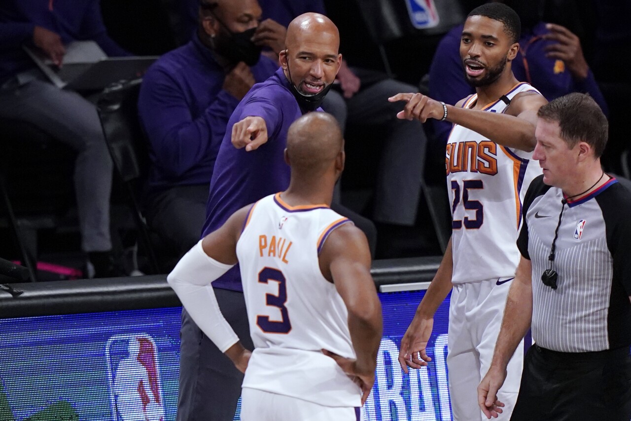 Monty Williams, Chris Paul, Mikal Bridges