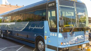 A Greyhound bus