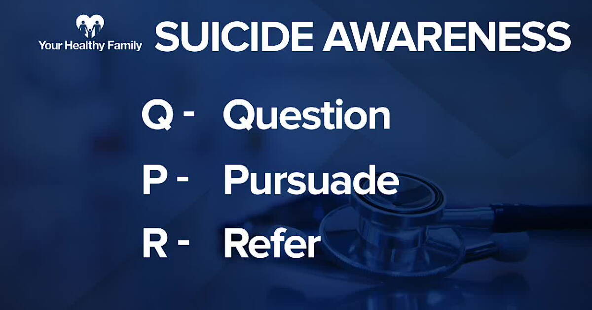 Your Healthy Family: New free suicide awareness training initiative in Colorado - Vimarsana News
