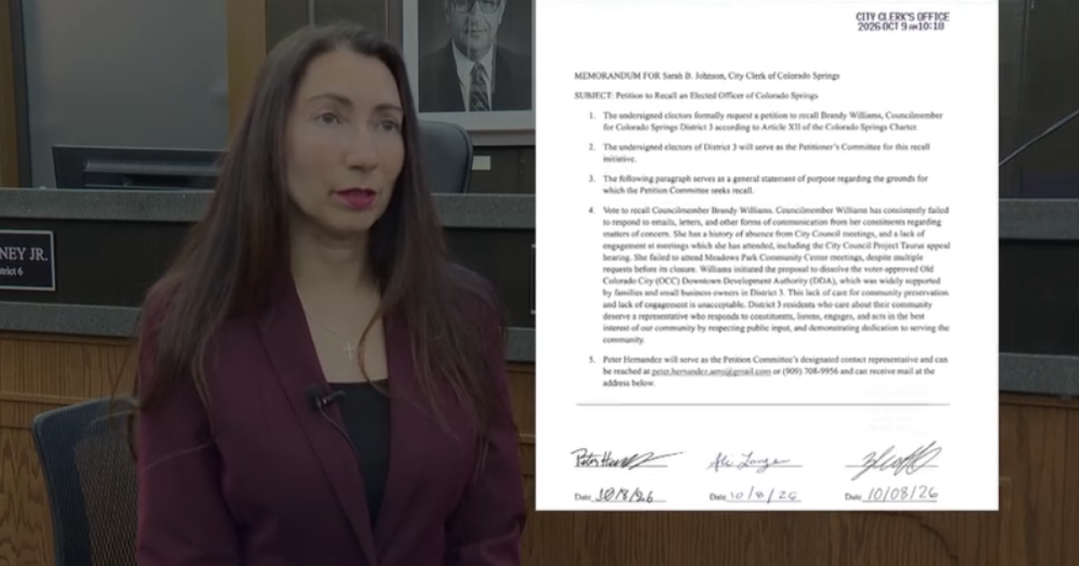 Recall effort underway for Colorado Springs City Councilmember Brandy Williams
