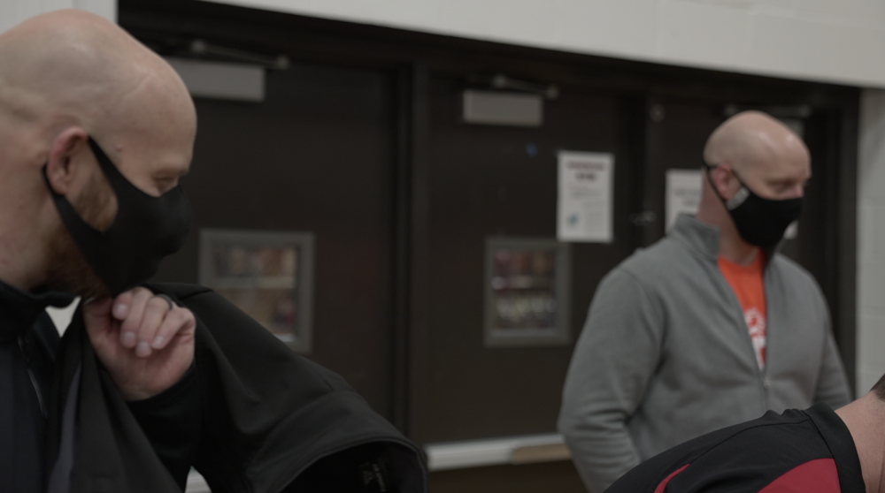 Trevor Young (left) and Kyle Young (right) at Marshall High School
