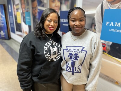SHENORA JORDAN, Principal  & TAIJAH MOORE, Senior