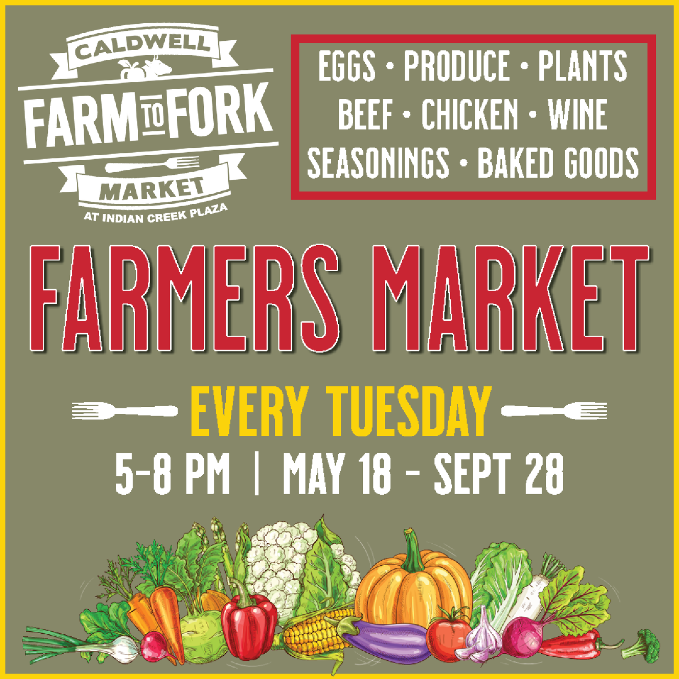 Farm to Fork Farmers Market in Caldwell opens on May 18