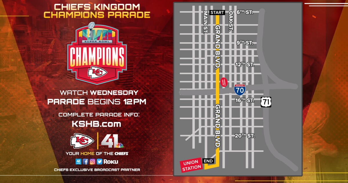 Chiefs Kingdom Champions Parade route finalized for Wednesday in KC