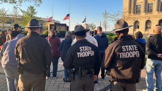 Police Officer memorial vigil