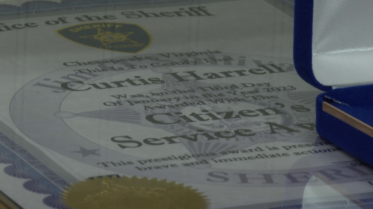 Chesapeake inmate honored for saving deputy's life