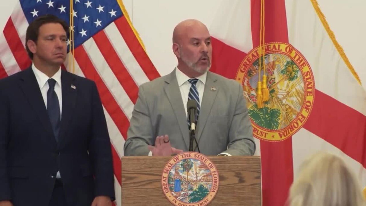 Gov. Ron DeSantis and Florida CFO Blaise Ingoglia held a news conference on Aug. 27, 2025, accusing Orange County officials of concealing DEI grant records. They have issued subpoenas as part of a state audit.