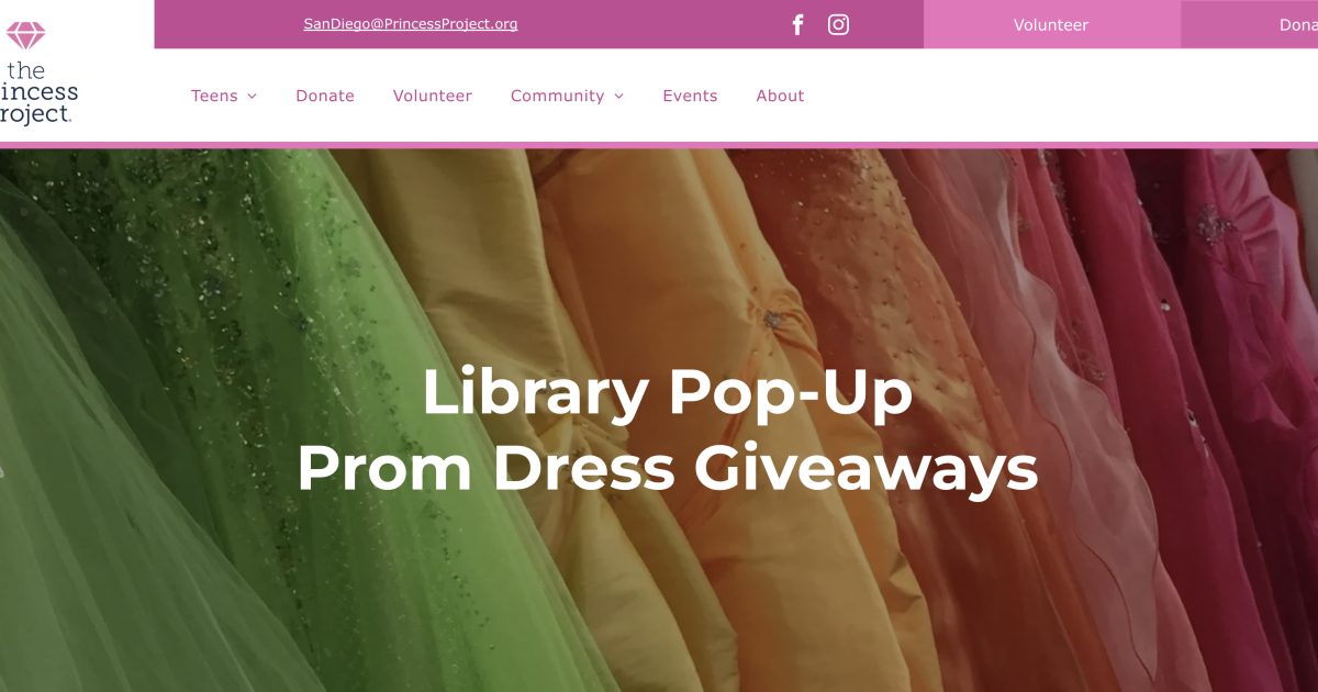 Princess Project The Princess Project: Library Pop-Up Prom Dress Giveaways
