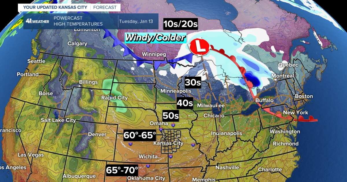 KSHB 41 Weather Blog | Unseasonably warm, then a series of cold fronts