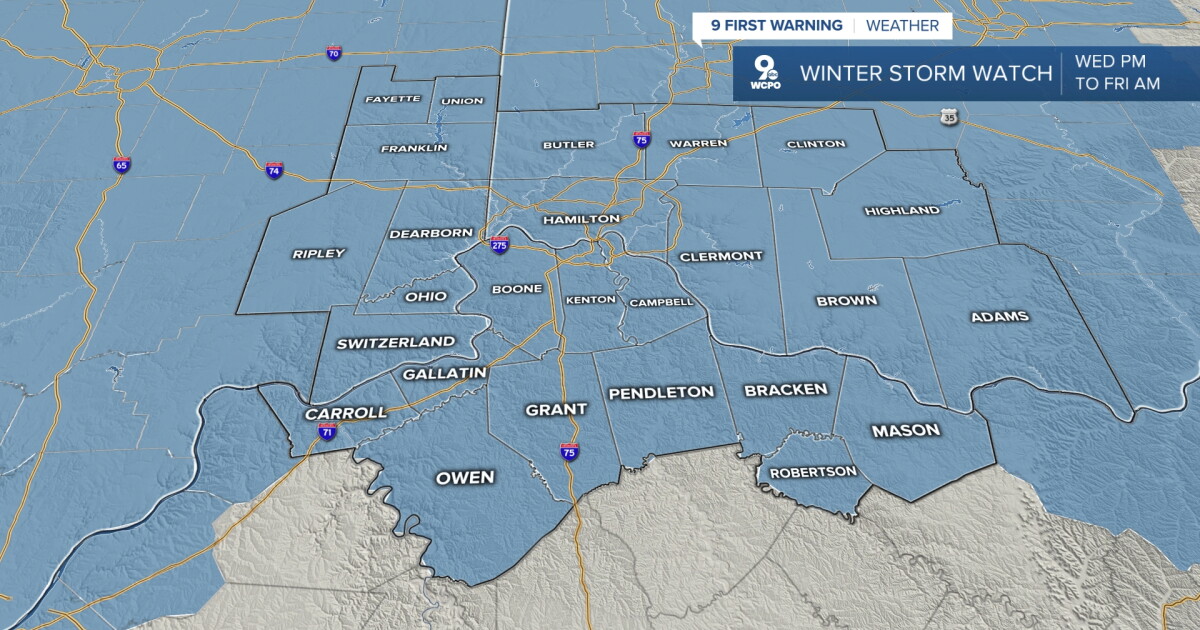 Winter Storm Watch issued for major ice, snow storm