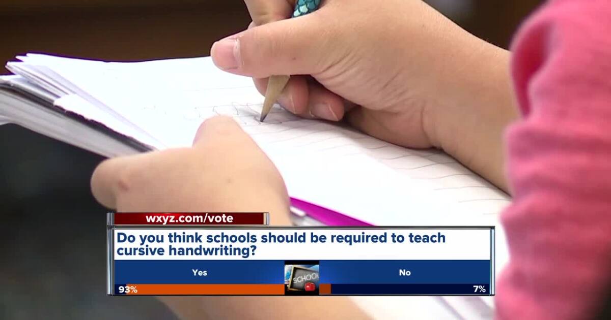 Do You Think Michigan Schools Should Be Required To Teach Cursive