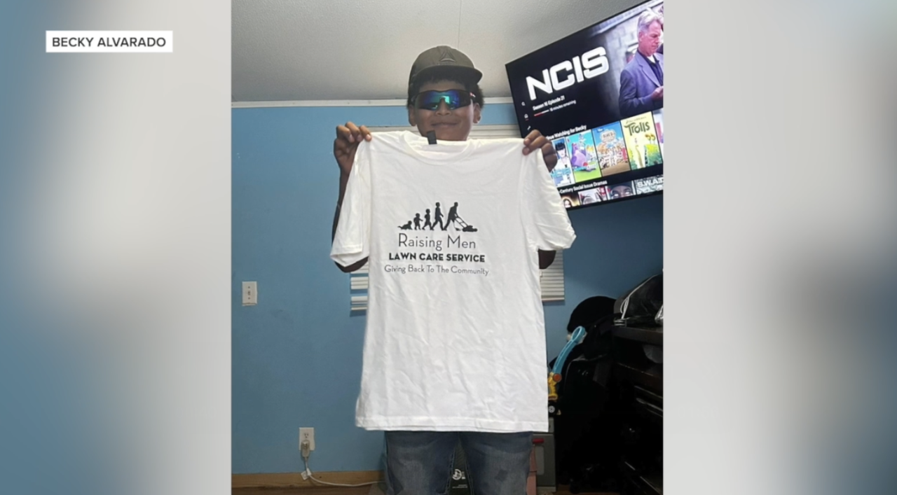 Local teen in Hearne mows lawns for neighbors in need as part of 50 Yard Challenge